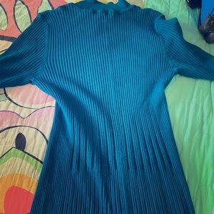 Sliming Teal Blue Pencil Dress